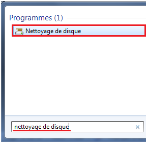 Faire un nettoyage de disque sous Windows 7