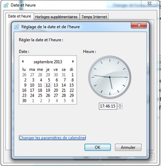 comment regler l'heure sur windows 7