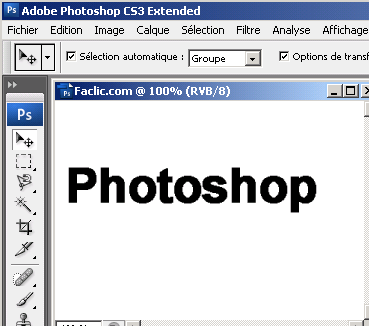 Effet de texte fondu sous photoshop