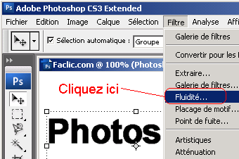 Effet de texte fondu sous photoshop