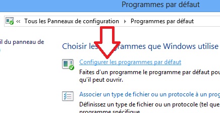 Configurer les programmes par défaut Windows