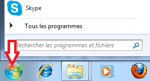 Bouton démarrer Windows 7