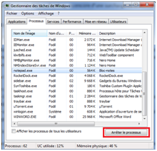 Forcer l’arrêt d’un programme bloqué sous Windows 7