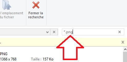 Chercher une extention