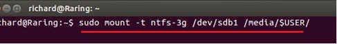 Monter un disque dur NTFS sur Ubuntu