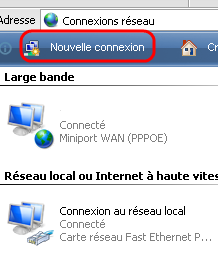 Ajouter une connexion internet sur Windows XP