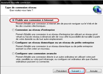 Ajouter une connexion internet sur Windows XP