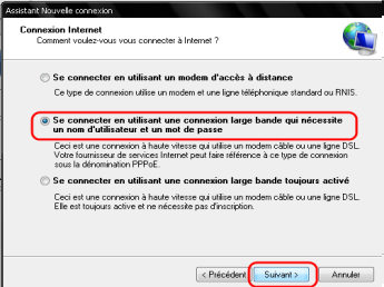 Ajouter une connexion internet sur Windows XP