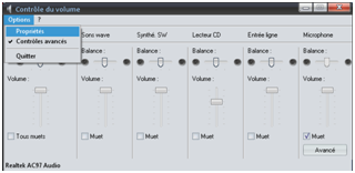 Contrôler le volume du microphone