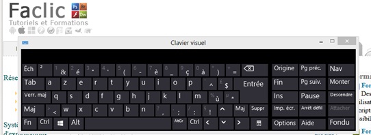 Clavier virtuel Windows