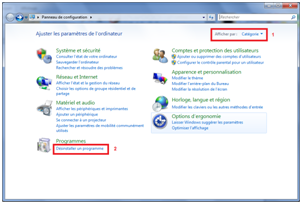 Désinstaller un logiciel sous windows 7