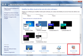 Ecran de veille sous windows 7