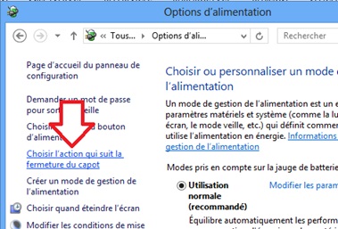 Options d’alimentation