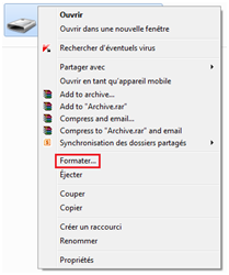 Formater un flash disque sous windows 7