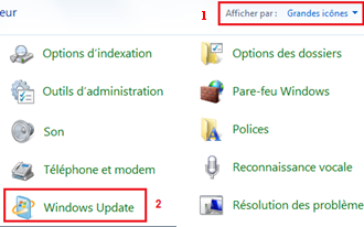 Lancer une mise à jour Windows 7