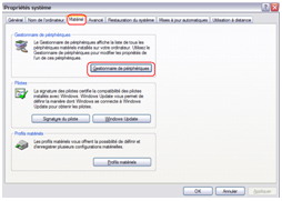 mise à jour d'un pilote sous Windows XP