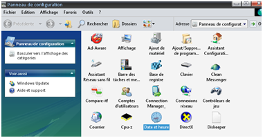 Modifier l'heure et la date sur Windows XP