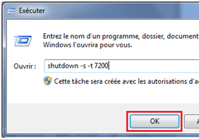 Programmer windows 7 à s’éteindre automatiquement