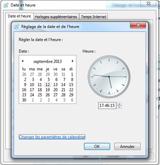 Changer la date et l’heure