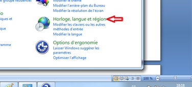 Changer la date à partir du panneau de configuration