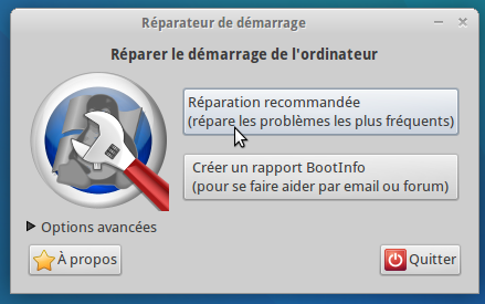 Réparer le démarrage GRUB Ubuntu