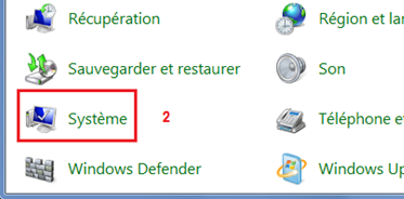 le bouton système windows 7