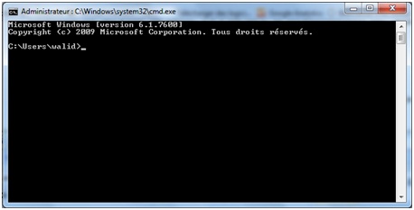 Fenêtre CMD Windows 7