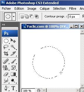 Tracer un cercle sous Photoshop