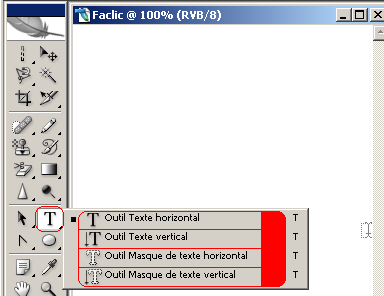 Outil texte de Photoshop