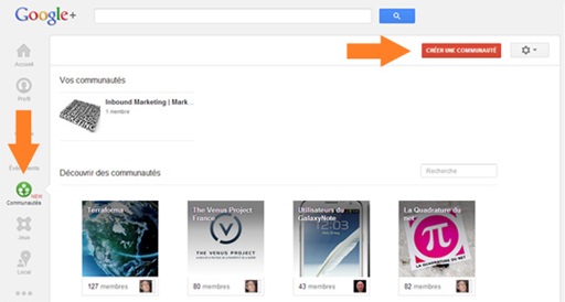 Créer une Communautés Google +