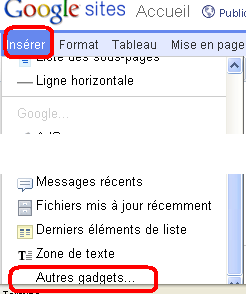 ajouter un accès à votre boite Yahoo sur google sites