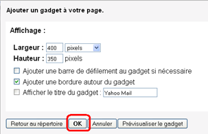 ajouter un accès à votre boite Yahoo sur google sites