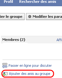 Ajouter un ami dans son groupe Facebook