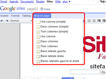 Comment ajouter des colonnes dans une page google sites