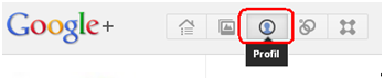 Bouton profil du compte google plus