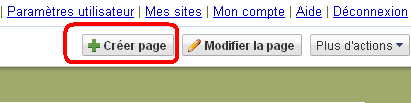 Ajouter une nouvelle page sur google sites