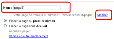 Ajouter une nouvelle page sur google sites