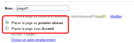 Ajouter une nouvelle page sur google sites