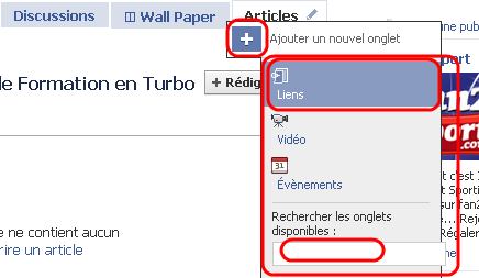 Ajouter un onglet sur ma page Facebook