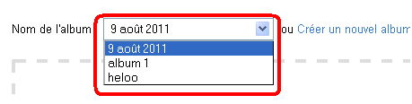 Choisir le nom de l'album photos google plus