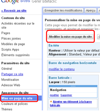 ajouter un pied de la page du site