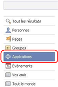 Trouver une application facebook