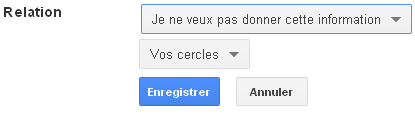 Formulaire des relations amoureuses google plus