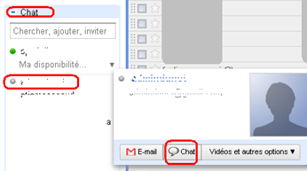 Chatter avec une personne sur Gmail