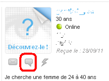 Icone de chat meetic