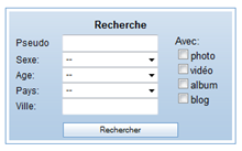 Chercher un utilisateur Tchatche.com