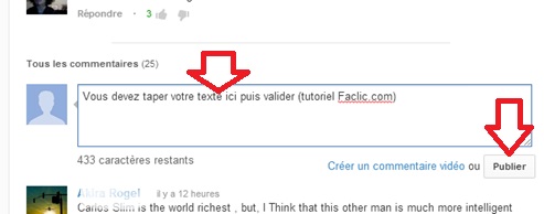 Comment commenter une vidéo sur Youtube