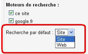 Configurer la recherche sur mon site google sites