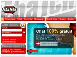 Créer un compte Tchatche.com