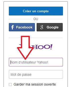 Connexion sur Email Yahoo